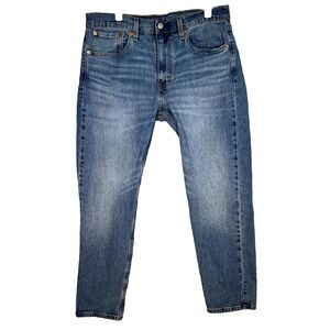 Levis 502 Jeans Mens 32x30 Blue Denim Tapered Straight Stretch Mid Rise